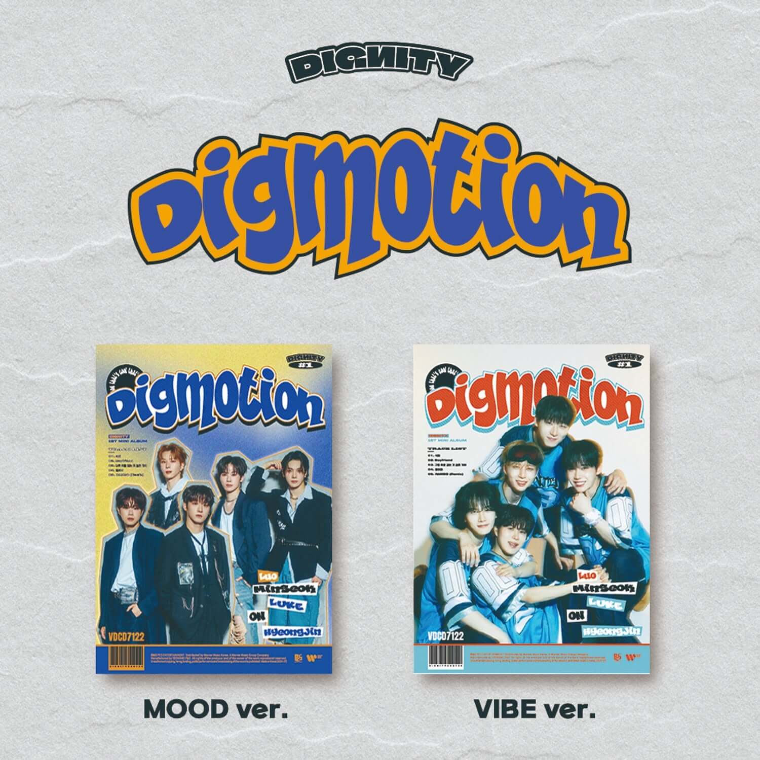 DIGNITY - 1st Album [DIGMOTION] (MOOD Ver., VIBE Ver.) (Rand | Kool Seoul - Buy Kpop Albums Online