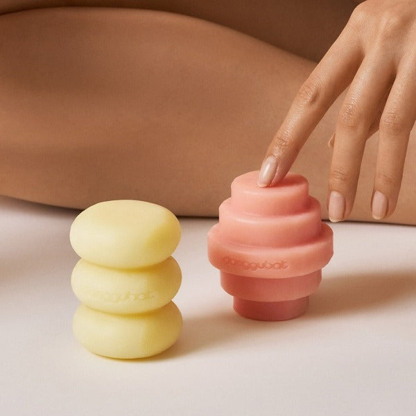 DONGGUBAT Eau De Toilette Object Perfume Bar Mellow Rosa Garden 150g in pastel colors, displayed on a soft background.