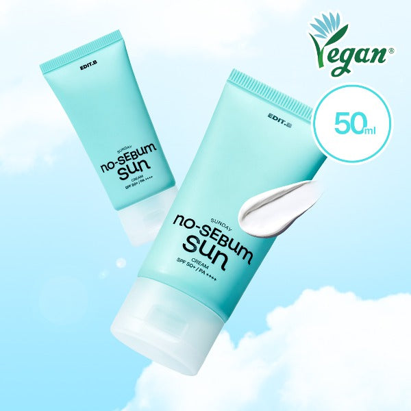 EDIT.B Sunday No-Sebum Sun Cream 50ml SPF50+ PA ++++ | Kool Seoul