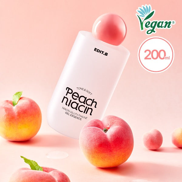 Edit.B Tone & Soft Peach Niacin Glutathione Gel Essence 200ml