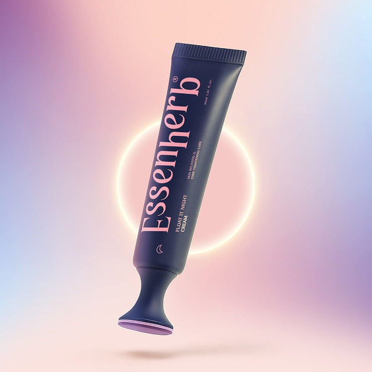 ESSENHERB Day To Night Routine Program 30ml cream against pastel background