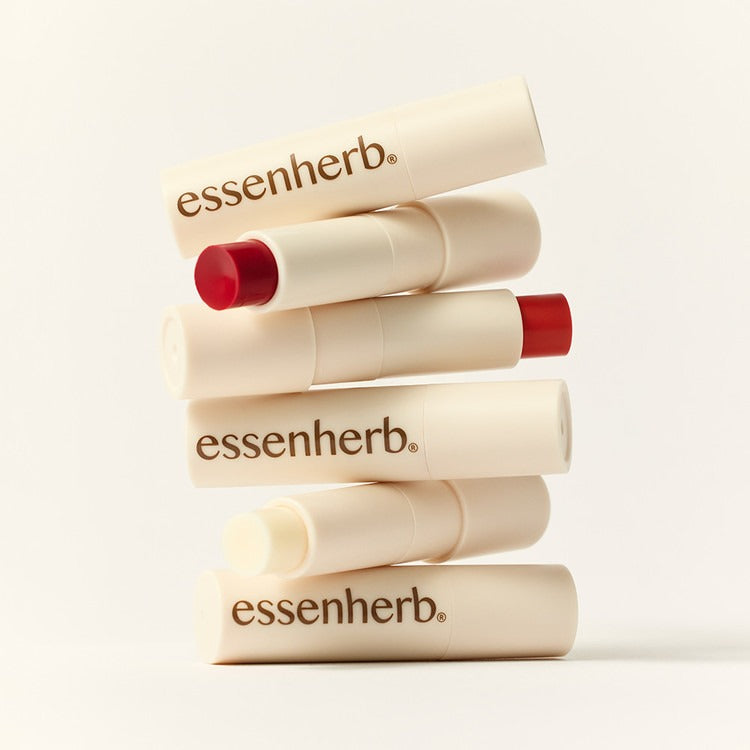 ESSENHERB Jojoba Essentail Lip Balm 4g tubes stacked together