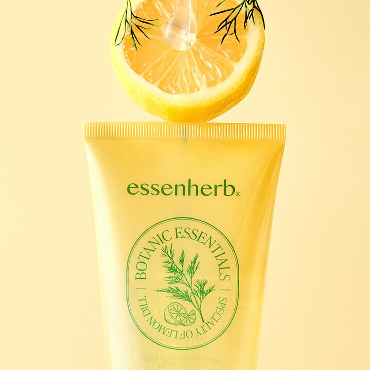 ESSENHERB Lemon Dill Glazed Gel Cleanser 150ml with lemon and dill decoration