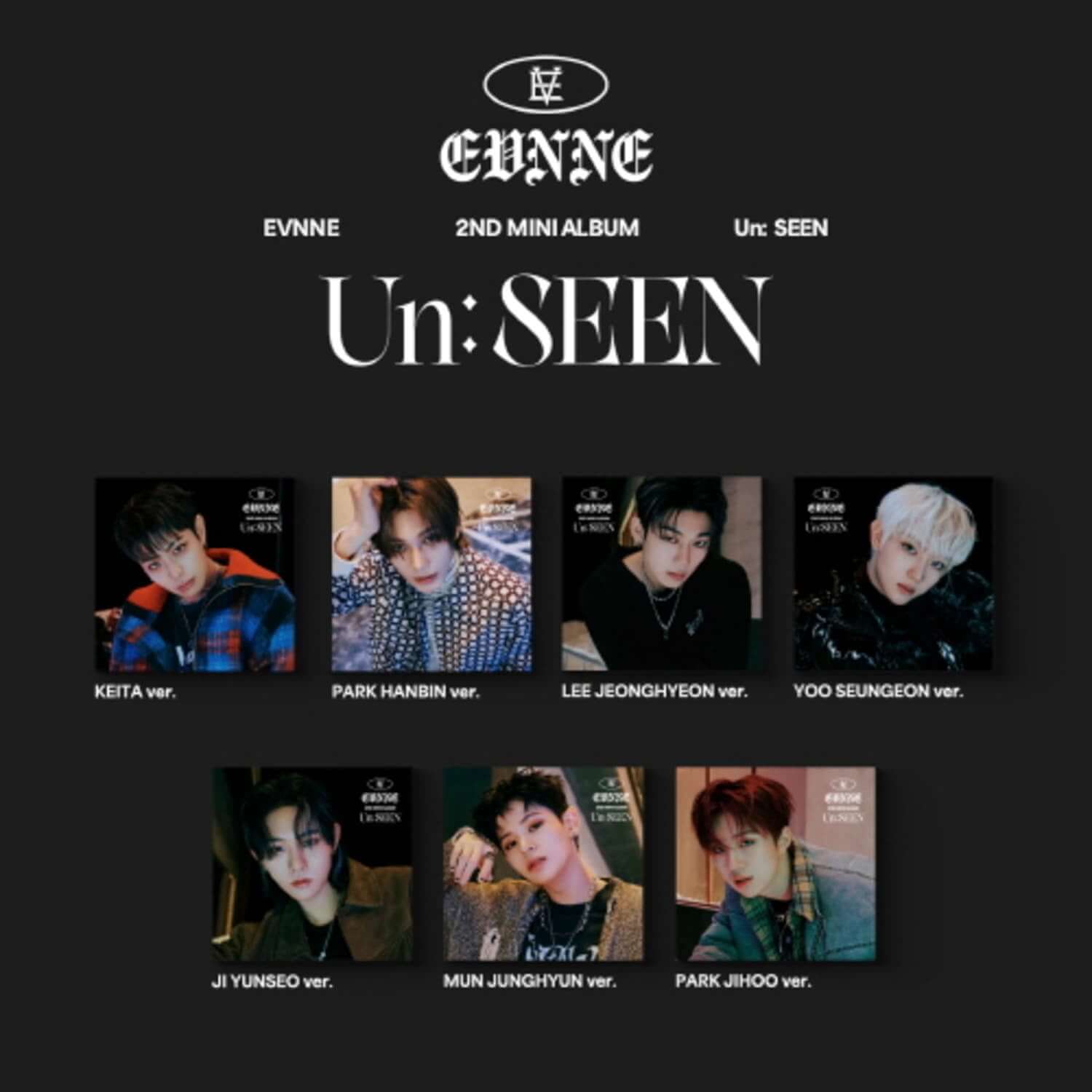 EVNNE - 2nd Album [Un: SEEN] Digipack VER. (Set of 7) - Kpop | Kool Seoul - Buy Kpop Albums Online