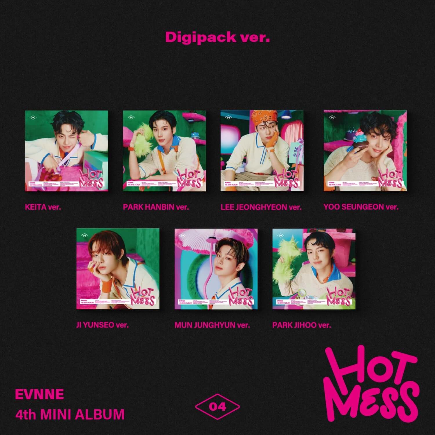 EVNNE - [HOT MESS] (Digipack Ver.)(Random 1 of 7) - Kpop Alb | Kool Seoul - Buy Kpop Albums Online