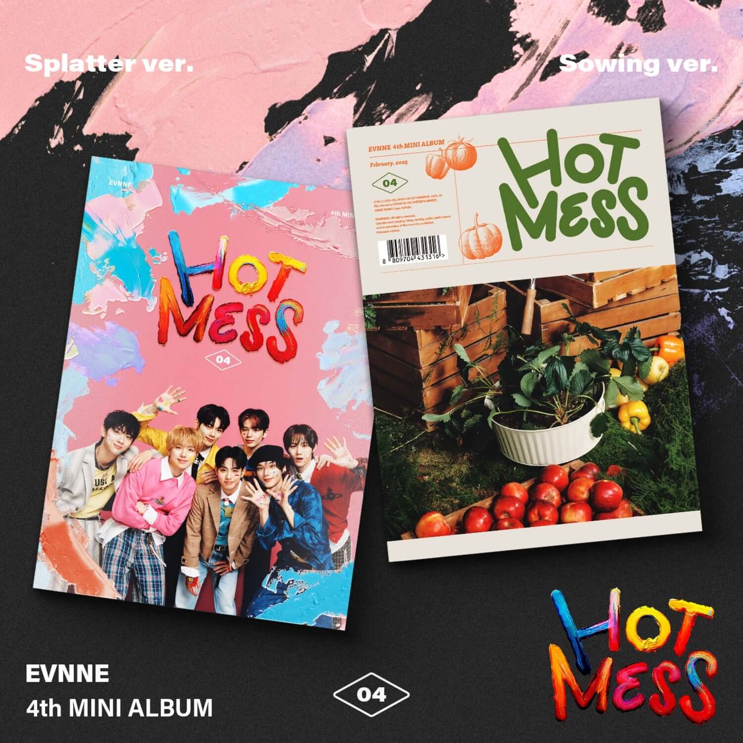 EVNNE - [HOT MESS] (Splatter Ver. / Sowing Ver.)(Random 1 of | Kool Seoul - Buy Kpop Albums Online