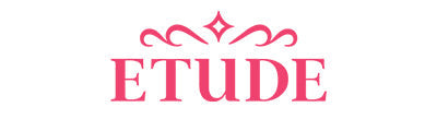 Etude House logo in pink with decorative design