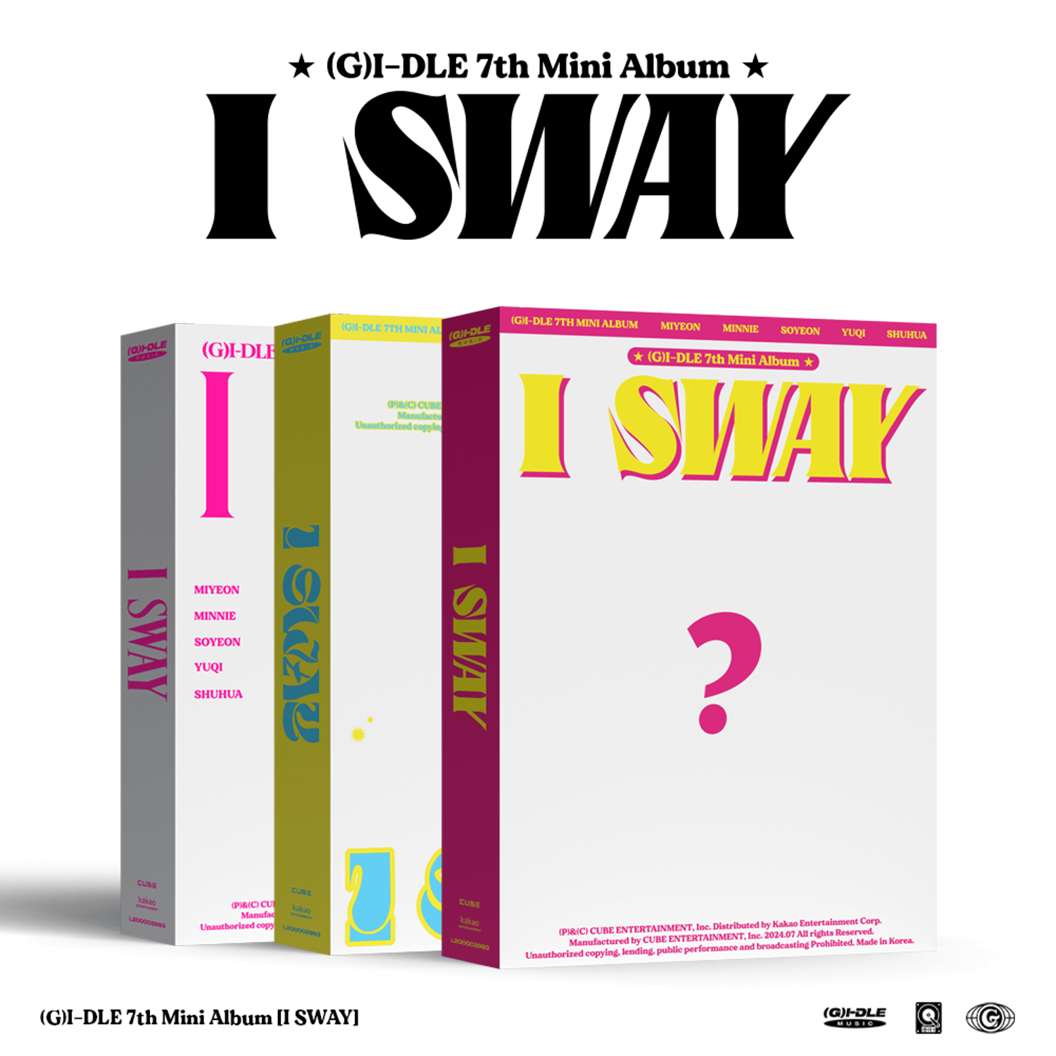(G)I-DLE - 7th Album [I SWAY] (Wind Ver. / Wave Ver. / Beat  | Kool Seoul - Buy Kpop Albums Online