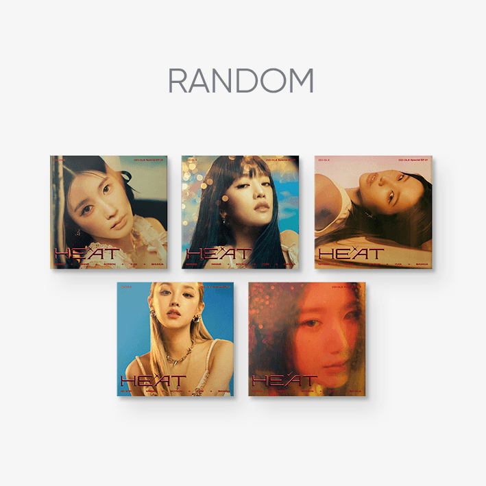 (G)I-DLE Special Album [HEAT] (DIGIPAK - Member Ver.) (Random) covers displayed in a collection.