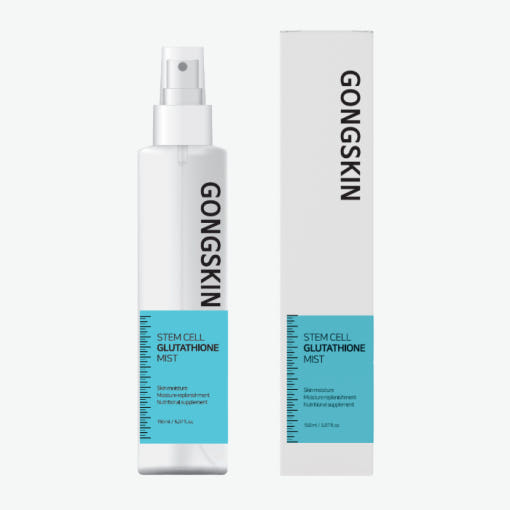 GONGSKIN Stem Cell Glutathione Mist 150ml, beauty skincare product packaging with bottle and box.