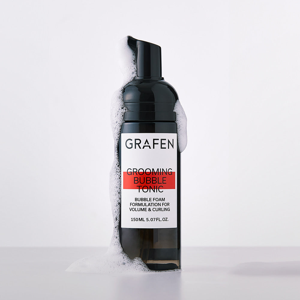 GRAFEN Grooming Bubble Tonic 150ml bottle with foam, Gentleman Korea men’s styling bubble tonic for volume and curling