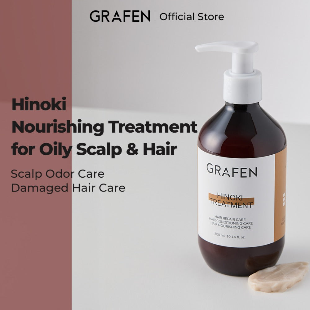 GRAFEN Hinoki Treatment 300ml - Gentleman Korea: nourishing scalp and hair treatment for oily scalp, scalp odor care and damaged hair care