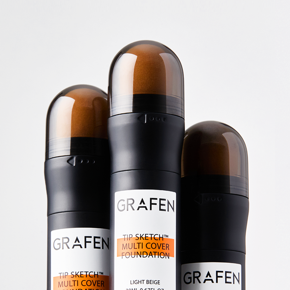 GRAFEN Tip Sketch Multi-Cover Foundation 20ml by Gentleman Korea - Korean men’s skincare stick foundation, light beige, travel-friendly