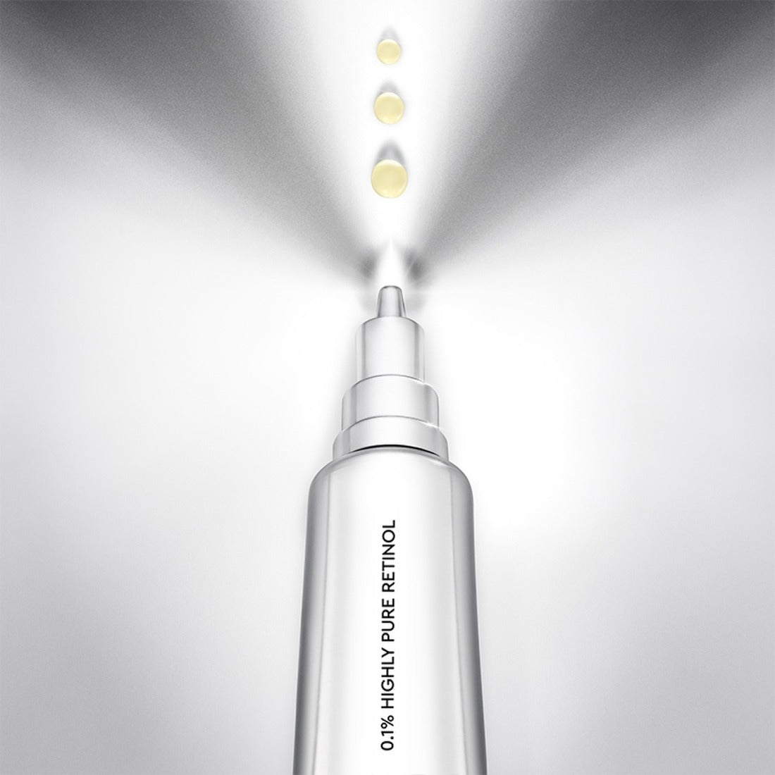 HERA Retinol 3X Lifting Serum 25ml bottle with droplets, highlighting 0.1% pure retinol formula for anti-aging benefits.