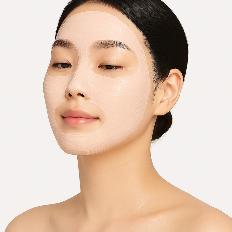 Woman using HERBLOOM H.T Solution Pack Cleansing Foam 120g for skincare routine