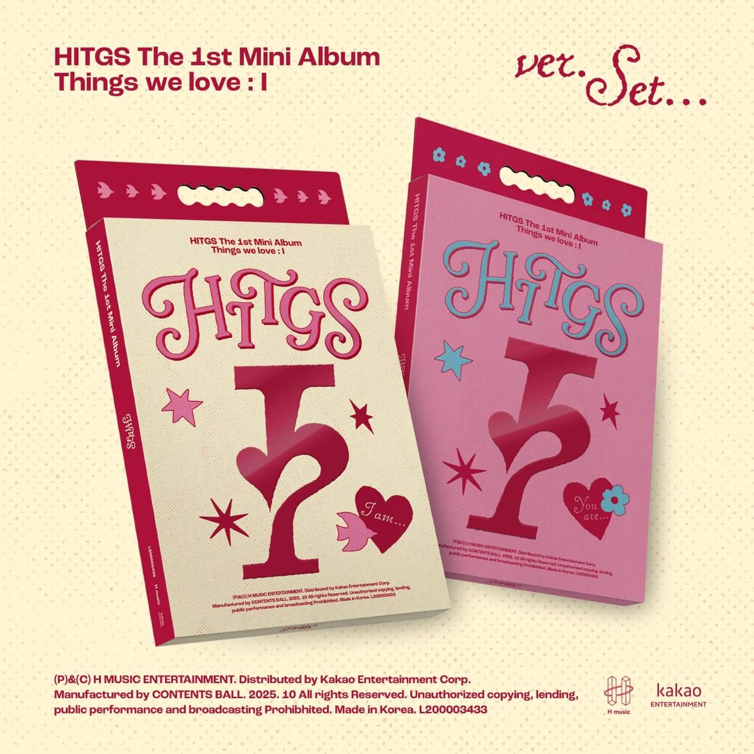 HITGS - The 1st Mini Album [Things we love : I] (I am… ver.  | Kool Seoul - Buy Kpop Albums Online