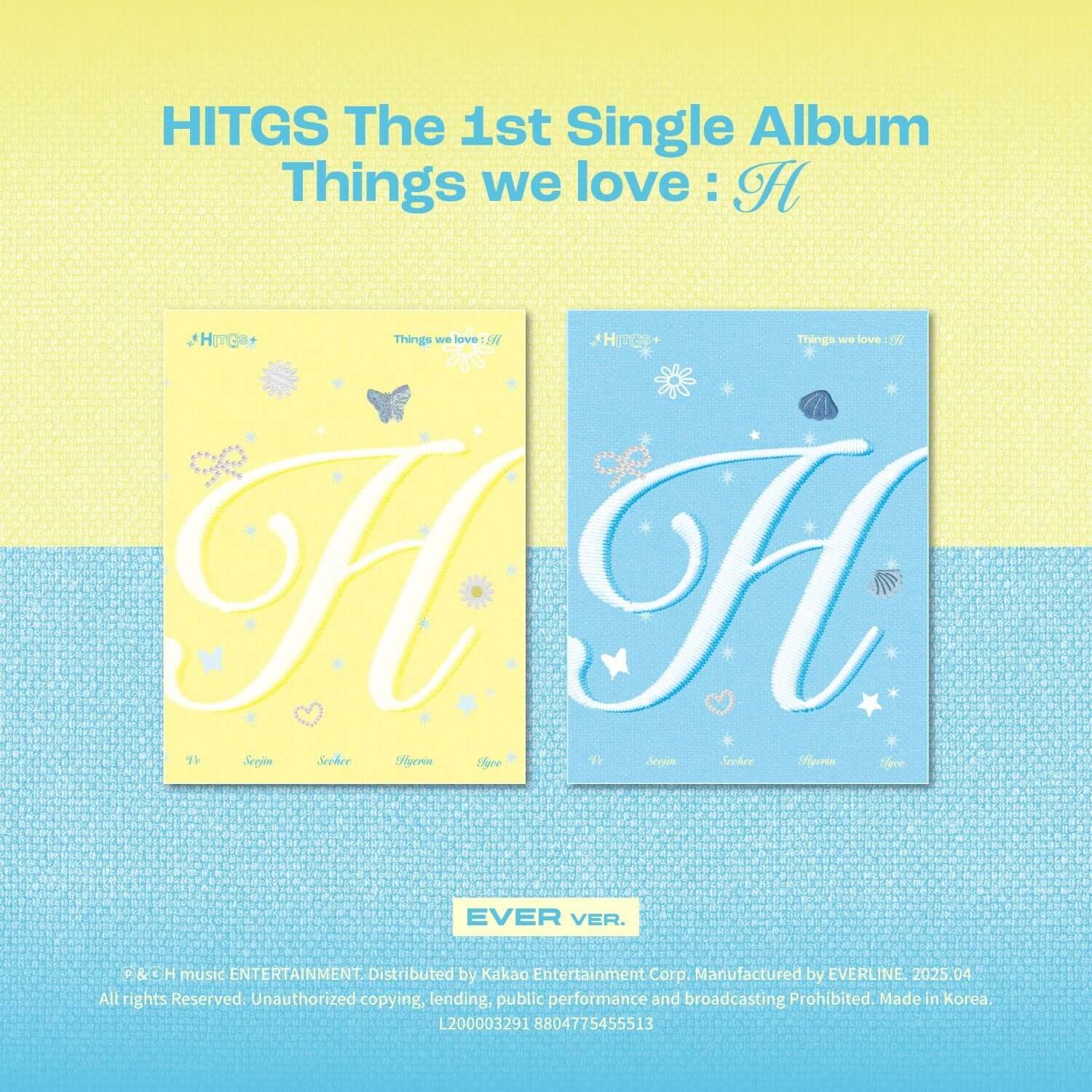 HITGS - The 1st Single Album - Things we love : H (EVER) [2  | Kool Seoul - Buy Kpop Albums Online