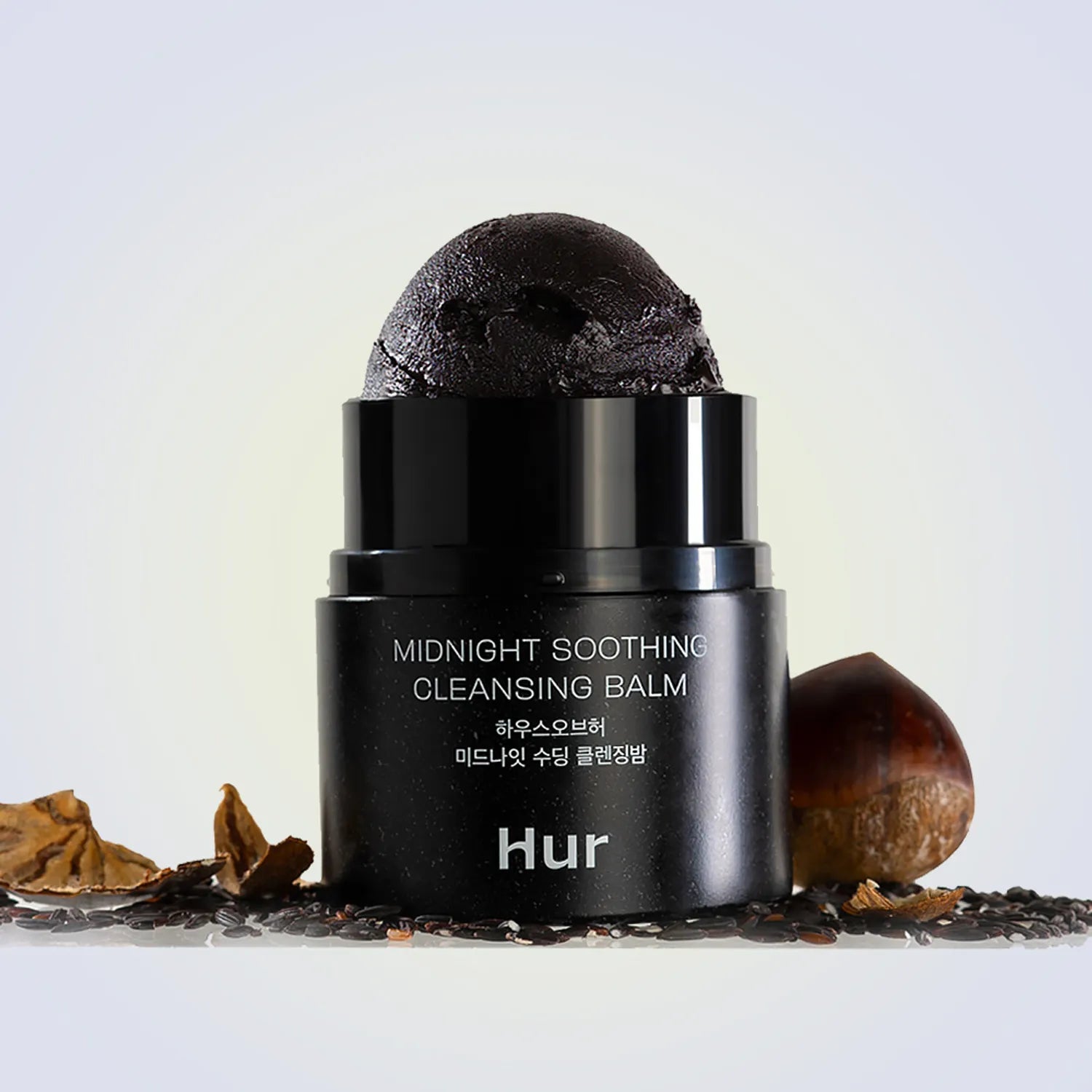 HOUSE OF HUR Midnight Soothing Cleansing Balm in black container with natural ingredients