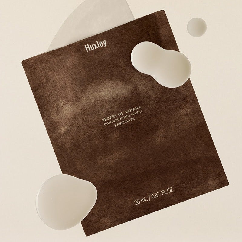 HUXLEY Conditioning Mask Freshape 20ml with packaging and product details displayed.