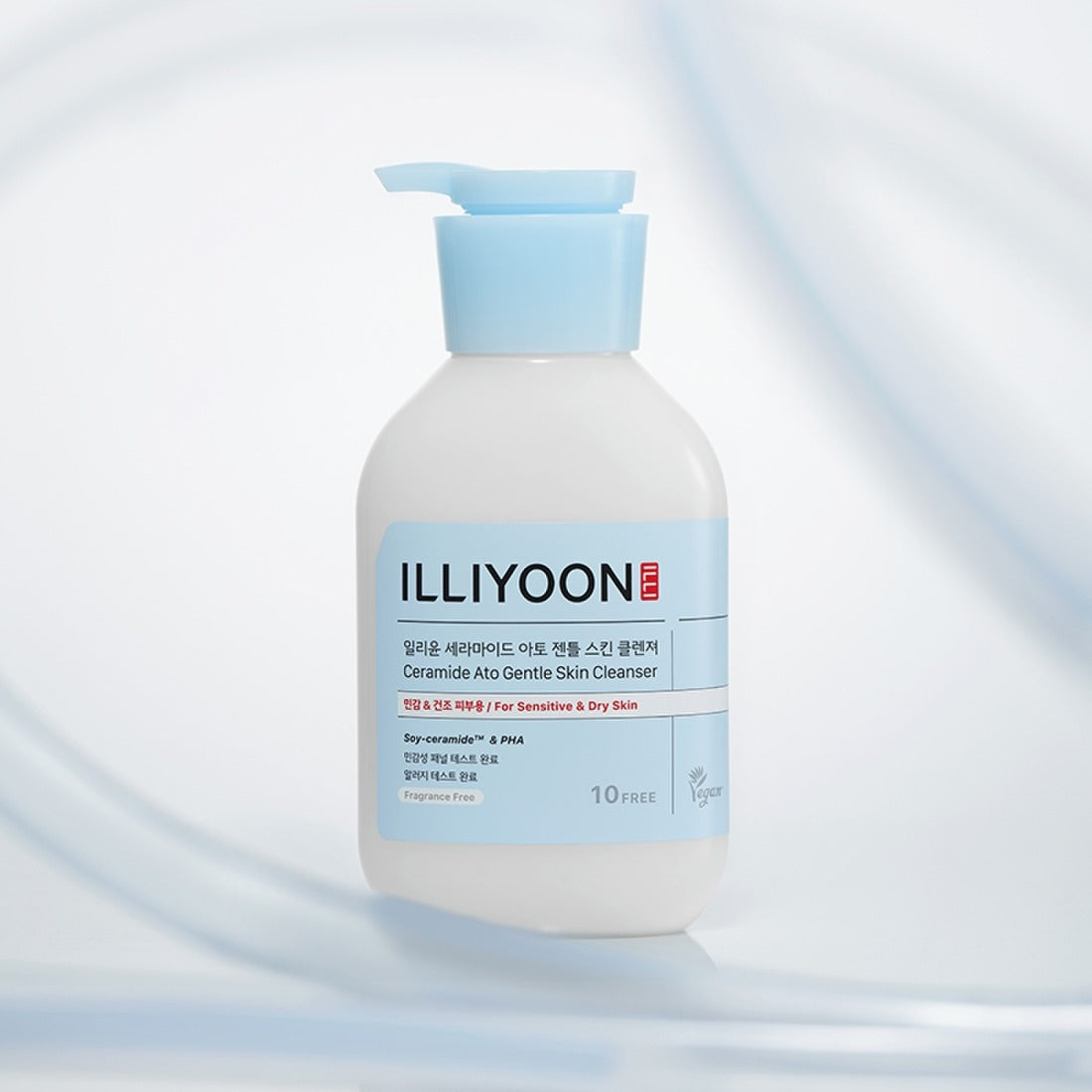 ILLIYOON Ceramide Ato 5.0 Gentle Skin Cleanser 400ml bottle for sensitive skin.
