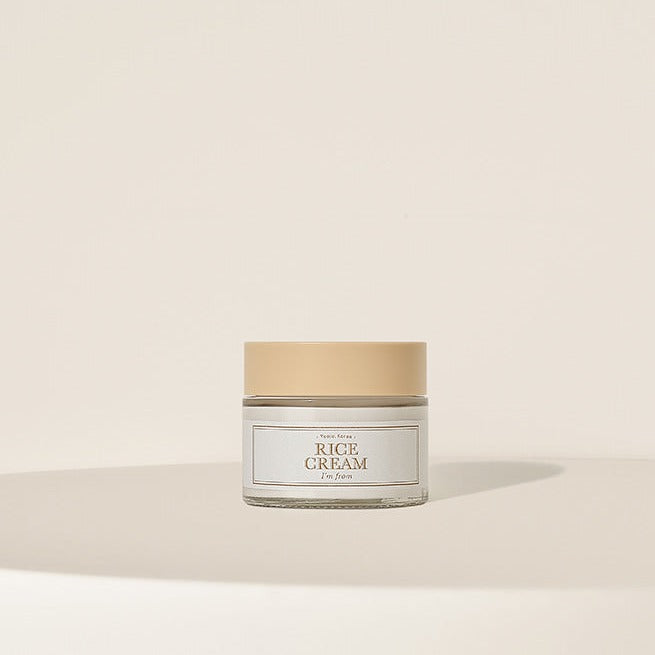 I'M FROM Rice Cream 50g jar of hydrating cream with rice bran extract for skincare.