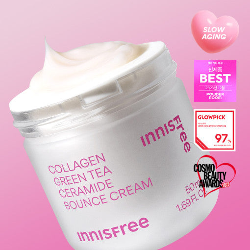 INNISFREE Collagen Green Tea Ceramide Bounce Cream 50ml | Kool Seoul