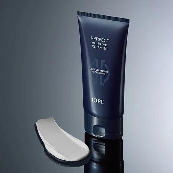 IOPE Man Perfect All-in-One Cleanser 125g for deep cleansing and refreshing skincare routine