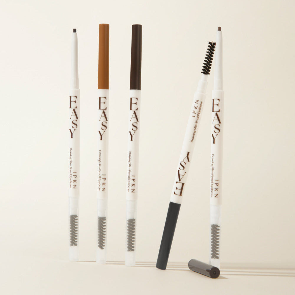 Variety of IPKN Easy Drawing Slim Pencil Eyebrow products on display.