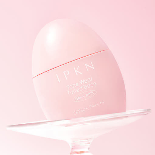 IPKN Tonewear Tinted Tone-Up Base 40ml SPF50+ PA++++ product packaging with pink design.