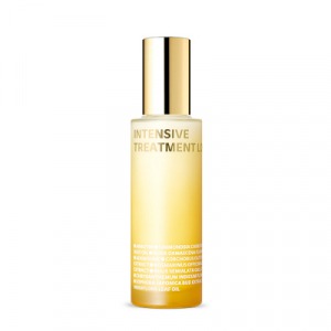 ISOI Intensive Treatment Essence 130ml bottle with golden cap, ideal for skincare routines.