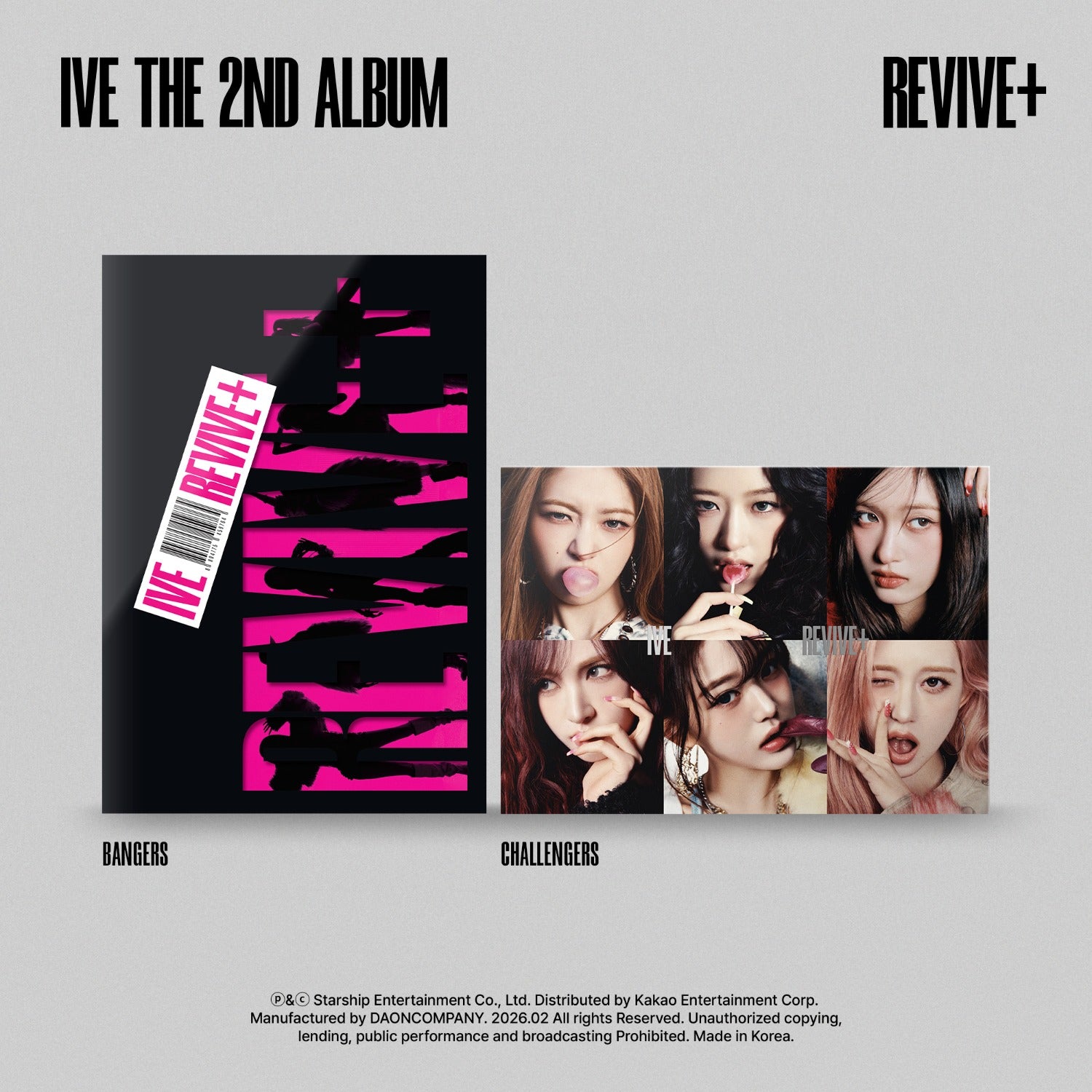 IVE - THE 2ND ALBUM [REVIVE+] (BANGERS ver. / CHALLENGERS ve | Kool Seoul - Buy Kpop Albums Online