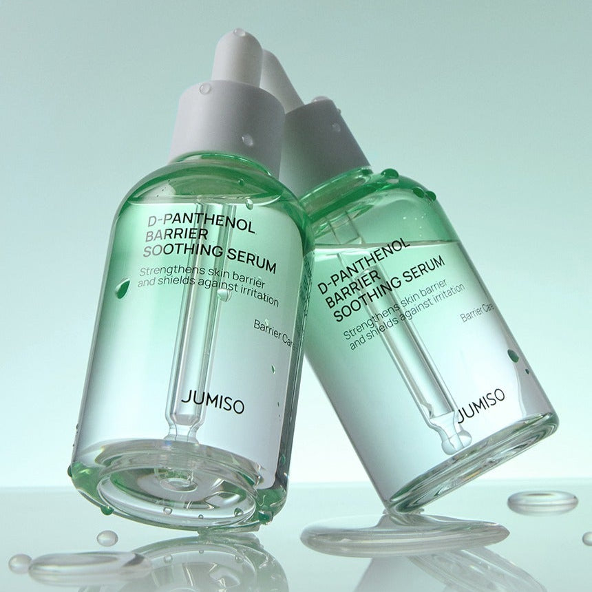 JUMISO D-Panthenol Barrier Soothing Serum 70ml in sleek bottles for skincare and hydration
