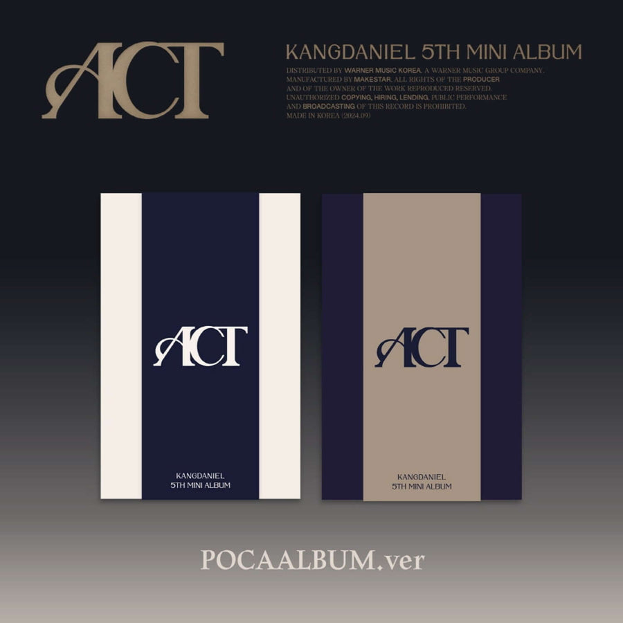 KANG DANIEL - 5 [ACT] (A Ver., B Ver.) POCA ALBUM (2種中ランダム1種) - KPOPアルバム