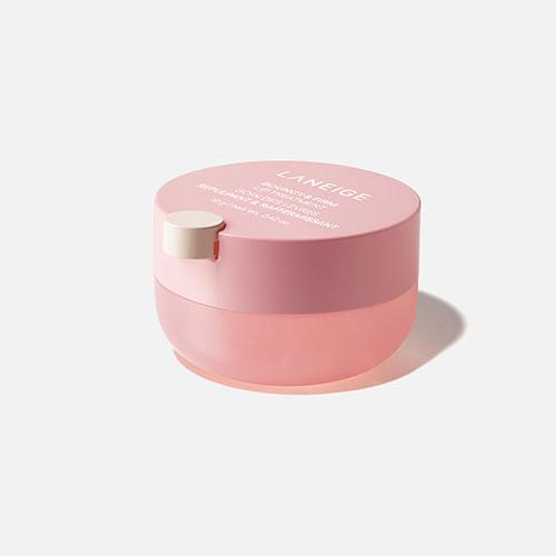 LANEIGE Bouncy & Lip Treatment 12g in pink jar, ideal for lip care and hydration.