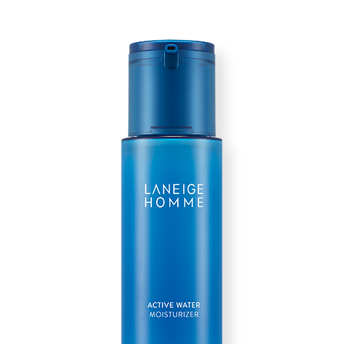 LANEIGE Homme Active Water Moisturizer 125ml blue pump bottle for men skincare by Gentleman Korea
