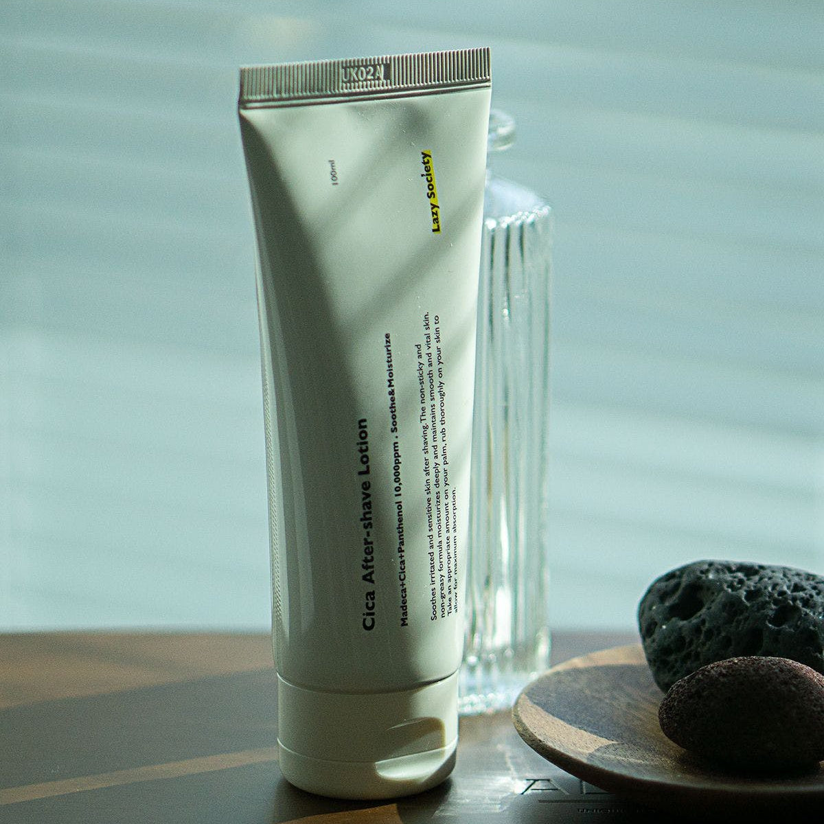 LAZY SOCIETY Cica Aftershave Lotion 100ml - Gentleman Korea presenting men's soothing post-shave lotion with cica extract