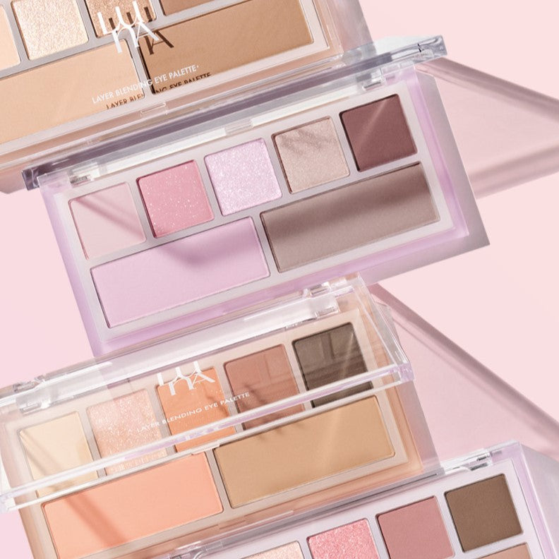 LUNA Layer Blending Eye Palette featuring versatile eye shadow colors for professional makeup looks