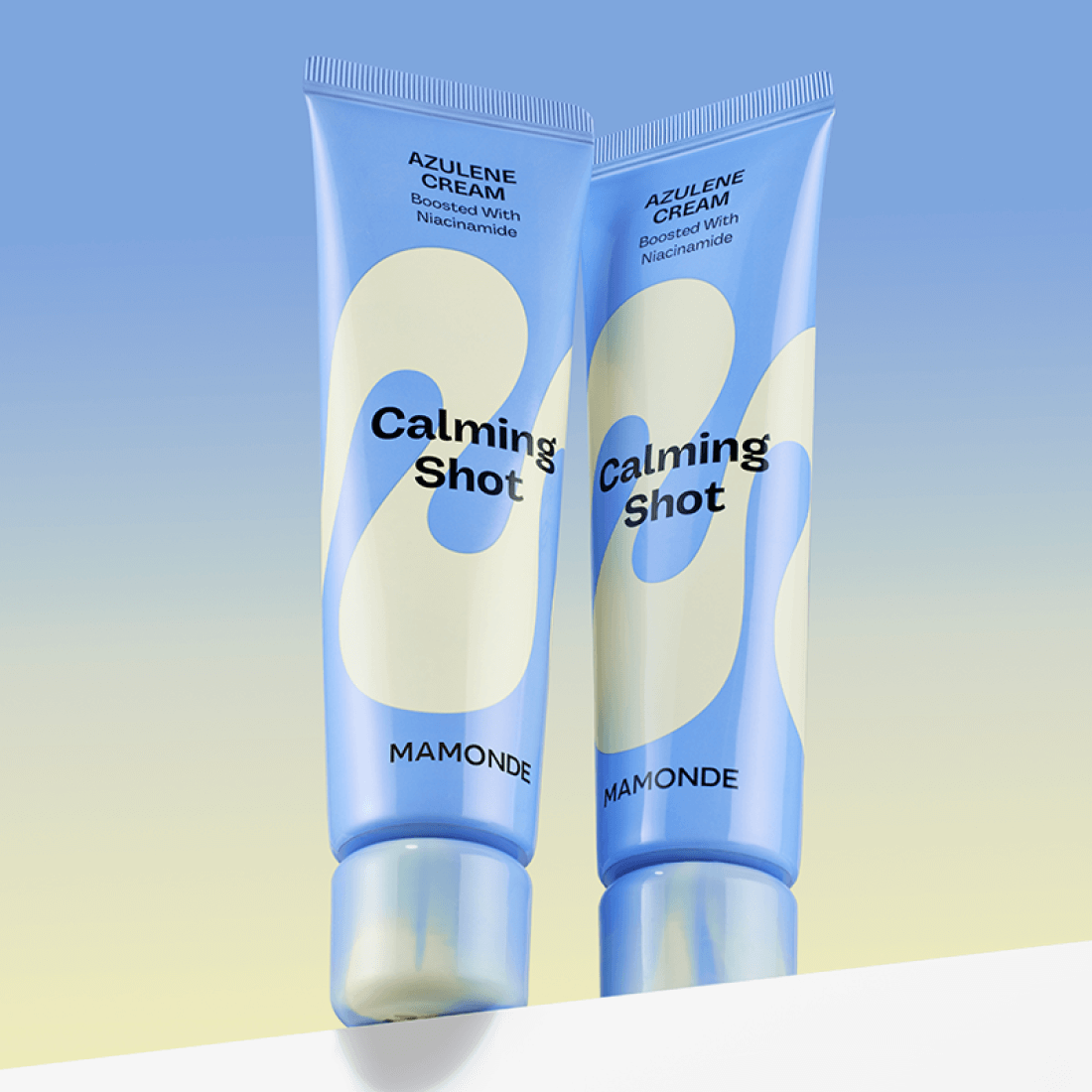 MAMONDE Calming Shot Azulene Cream 60ml - soothing skincare product with azulene and niacinamide in a stylish blue tube design