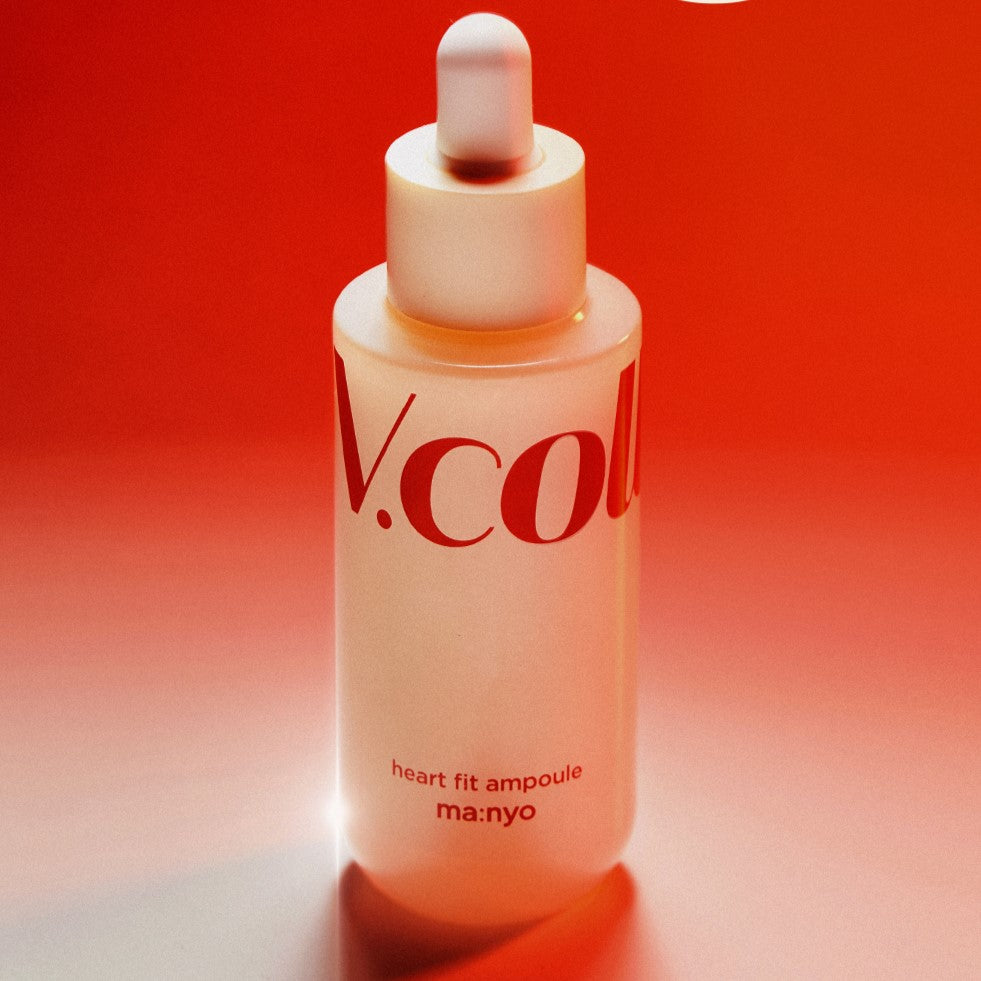 MA:NYO V.Collagen Heart Fit Ampoule 50ml in a red-themed product image.