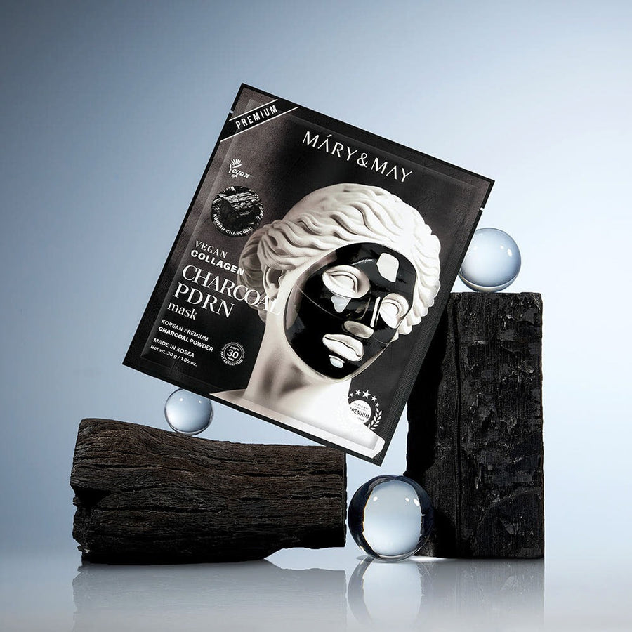 Mary&May Vegan Collagen Charcoal PDRN Gel Mask (4 Sheets)