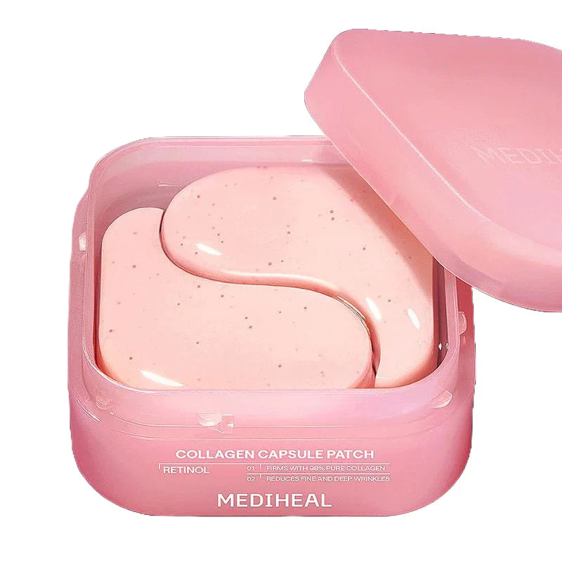 MEDIHEAL Collagen Capsule Patch 60 sheets in pink container