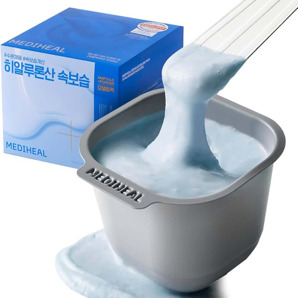 MEDIHEAL Derma Modeling Pack [Hyaluronic Acid Moisturizing] product image with modeling pack and packaging