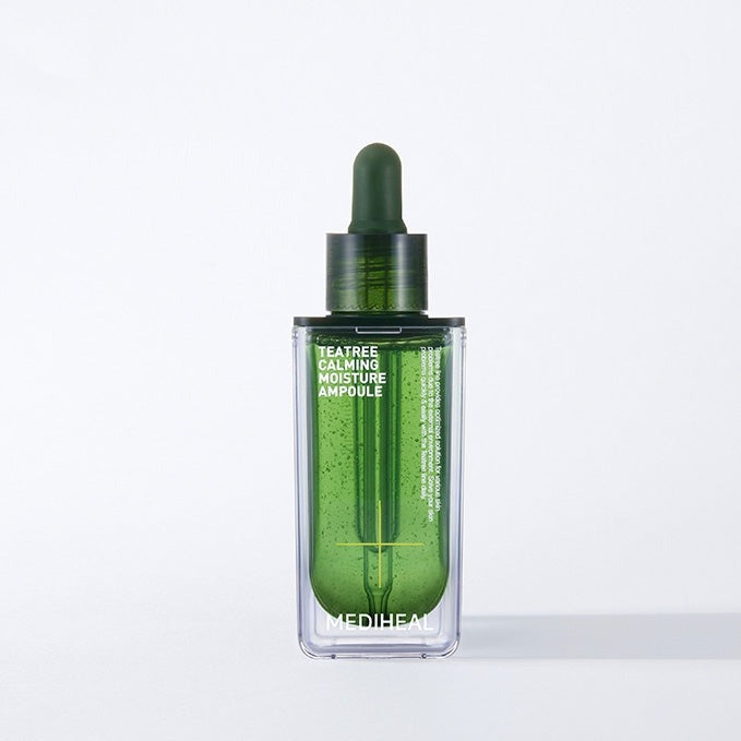 MEDIHEAL Teatree Calming Moisture Ampoule 50ml skincare product in green bottle