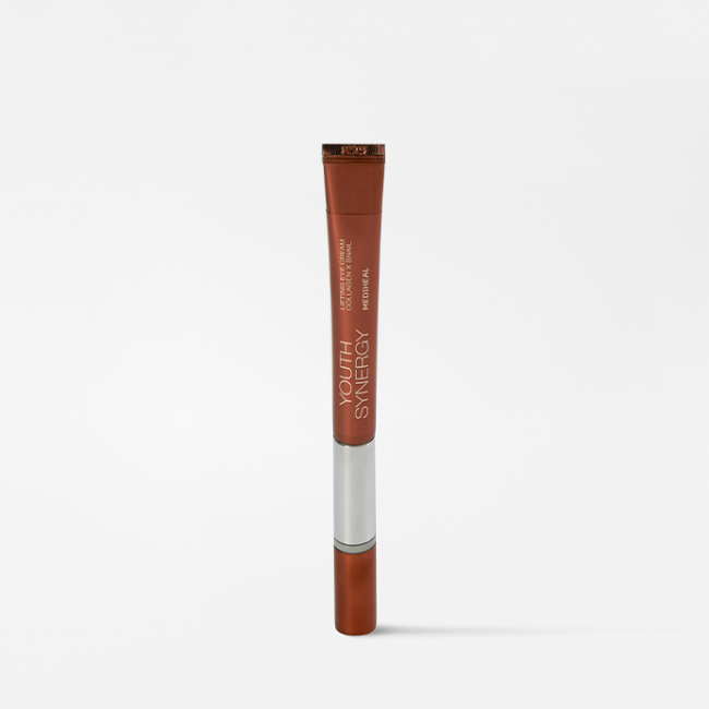 Tube of MEDIHEAL Youth Synergy Lifting Eye Cream Collagen Snail on white background
