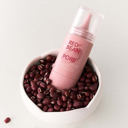 MISSHA Pattinol Pore Dead Peel Drops 25 15g in a bowl with red beans