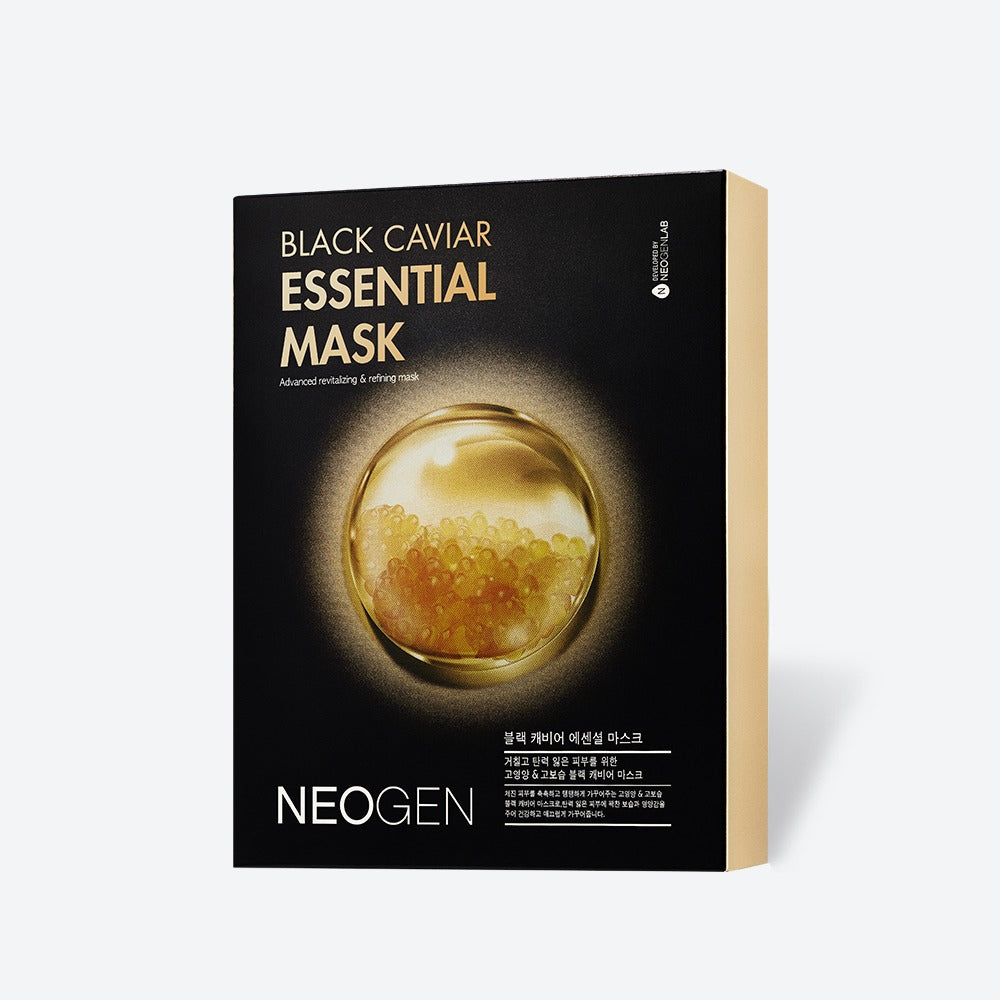NEOGEN Black Cavier Essentail Mask 10 Sheets box image