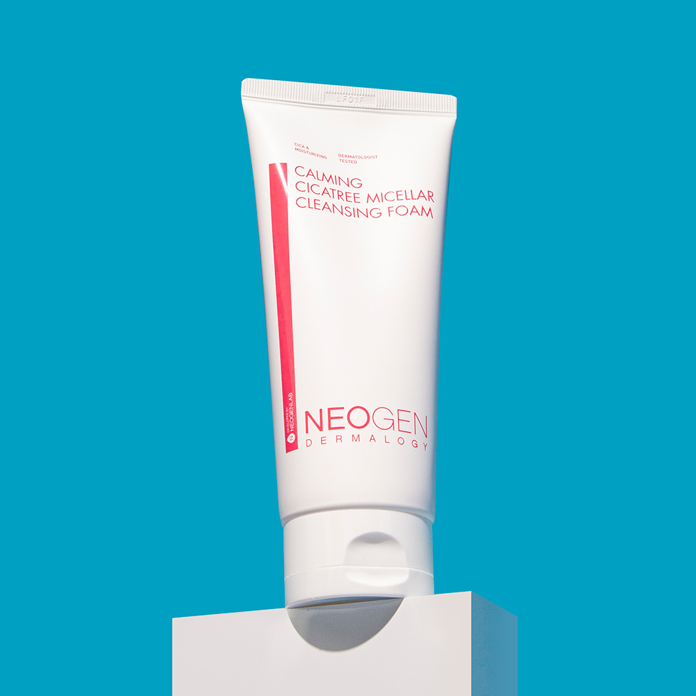 NEOGEN Calming Cicatree Micellar Cleansing Foam 200ml product image on blue background