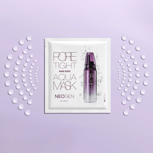 Image of the NEOGEN Pore Tite Aqua Mask 5 Pack against a decorative background.