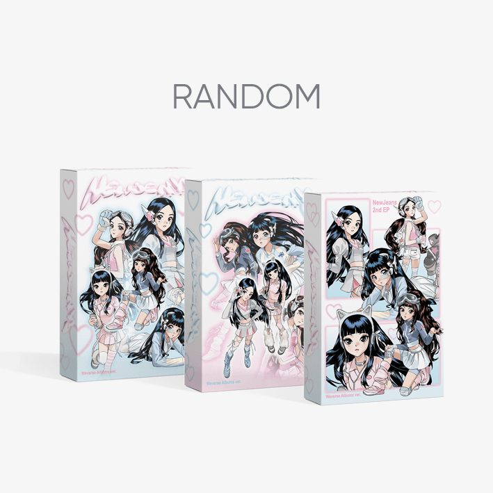 NEWJEANS 2nd EP 'Get Up' Weverse Albums ver. (Random) packaging display with colorful album art and designs