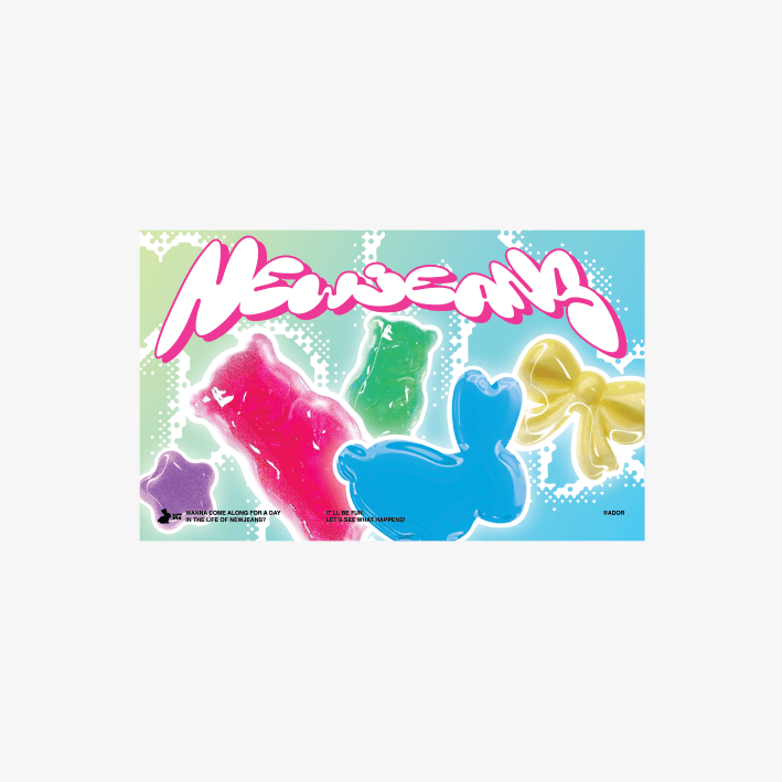 NEWJEANS NJ Get Up STICKY NOTES with colorful designs and playful graphics on packaging.